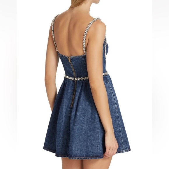 New Self-Portrait diamonds jeans dress, xs - Picture 3 of 5